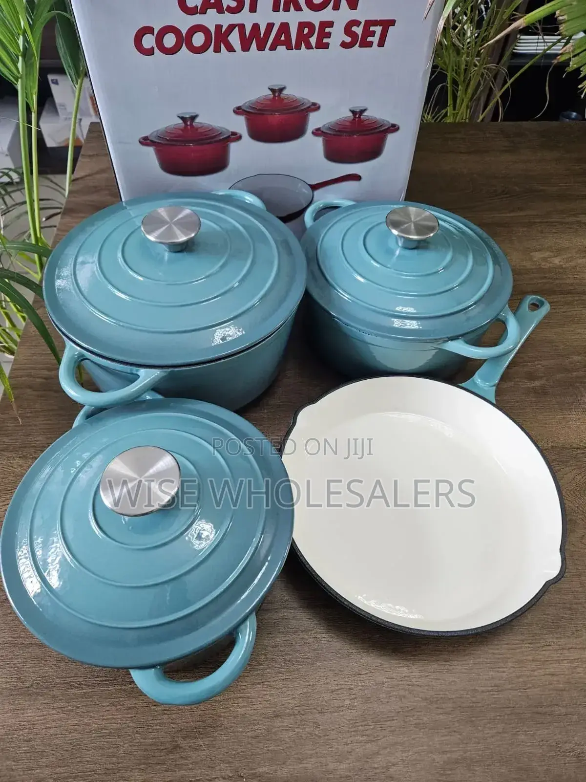 7pcs Enamel Cast Iron Cooking Pots