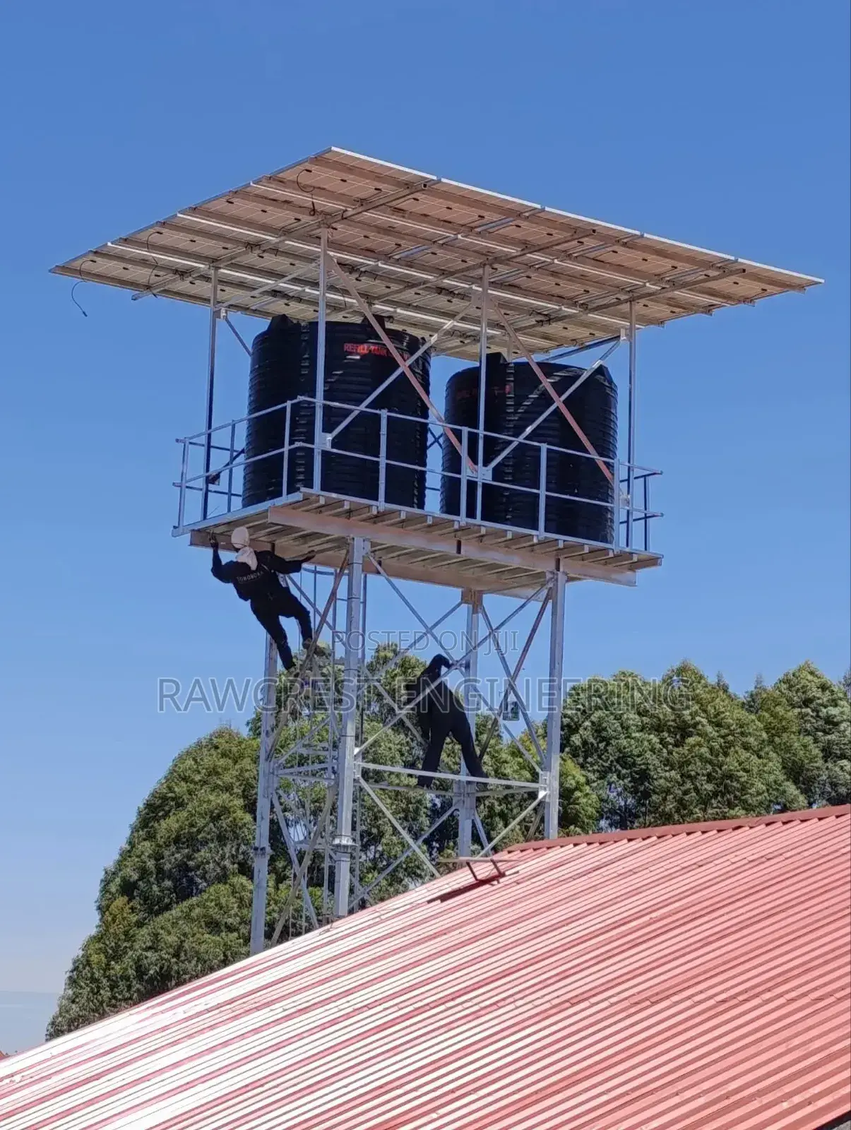 Water Tower And Solar Structure