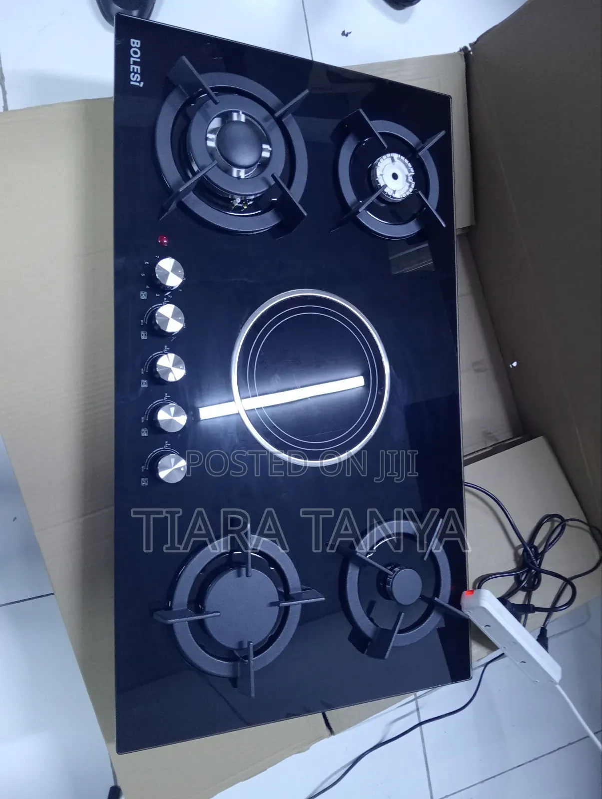 90cm Bolesi in Built Hob Cooker 4 Gas and 1 Induction Burner