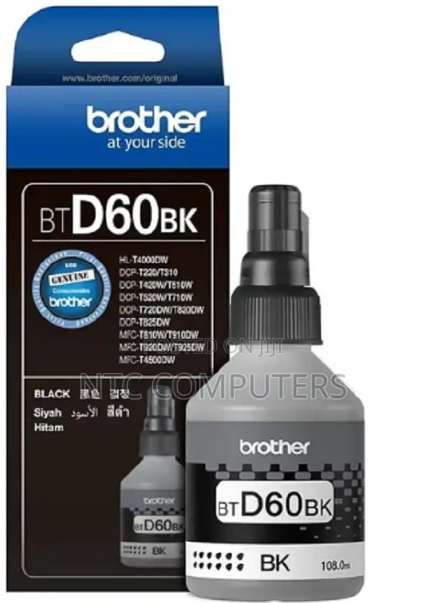Brother Bt-D60bk Black Ink Bottle 108.0ml