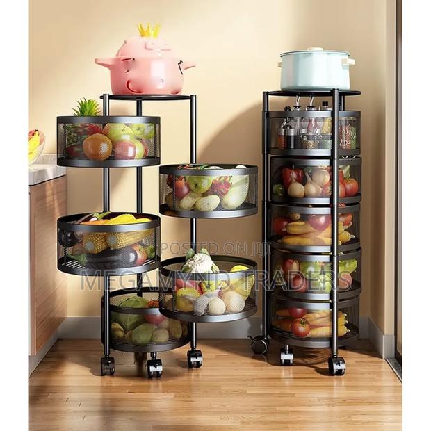 Rotating Wire Mesh Vegetables Holder/4-Layer Fruit Rack - thumbnail 3
