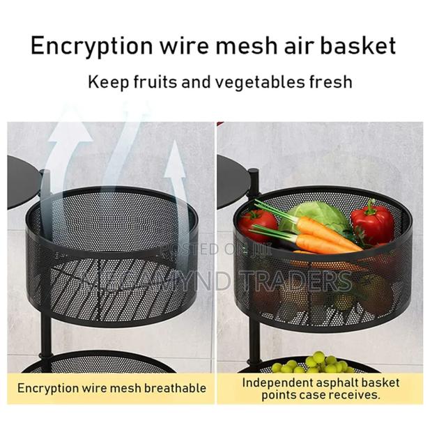 Rotating Wire Mesh Vegetables Holder/4-Layer Fruit Rack - thumbnail 4