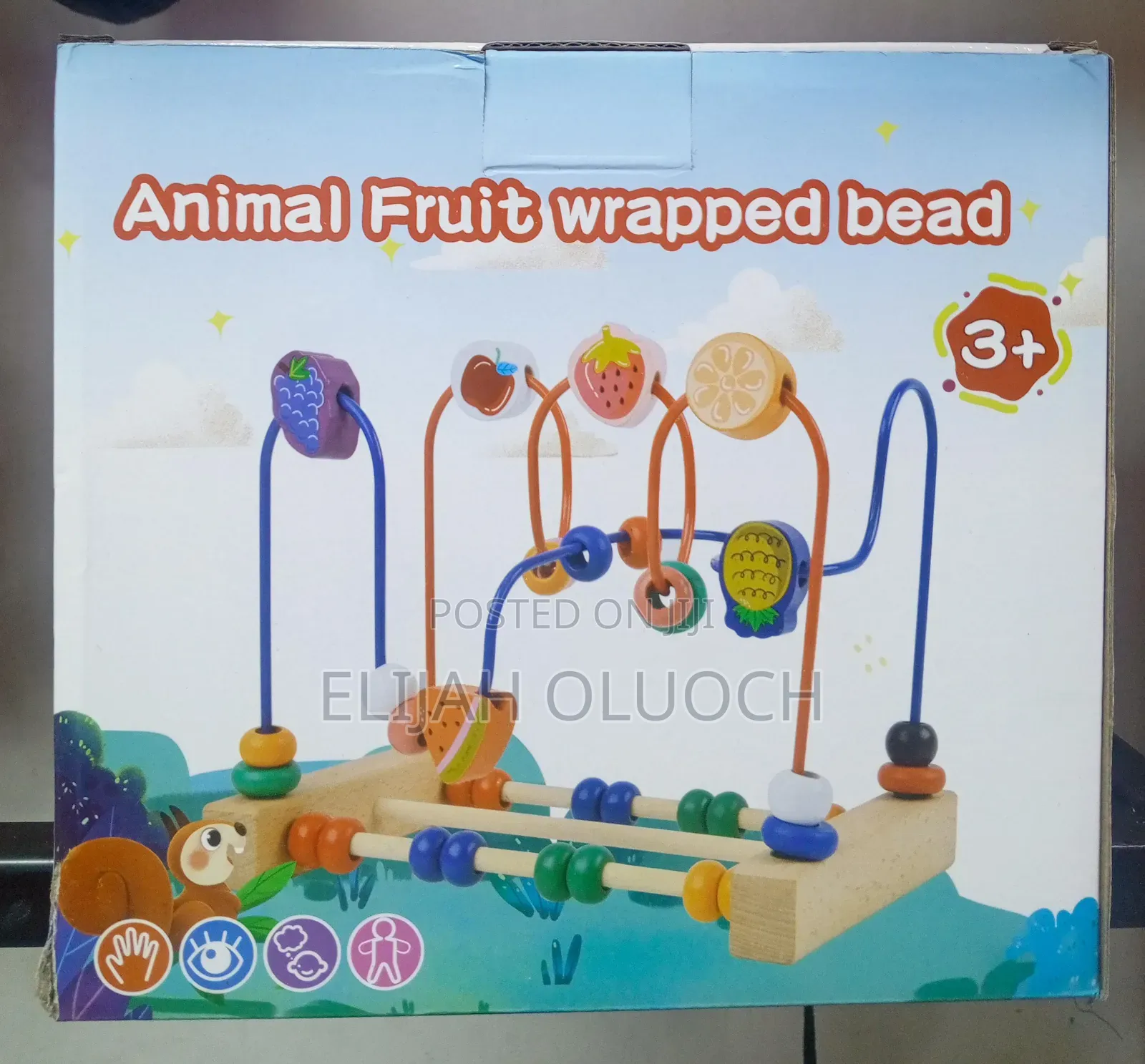 Animal Fruit Wrapped Bead Coaster Game