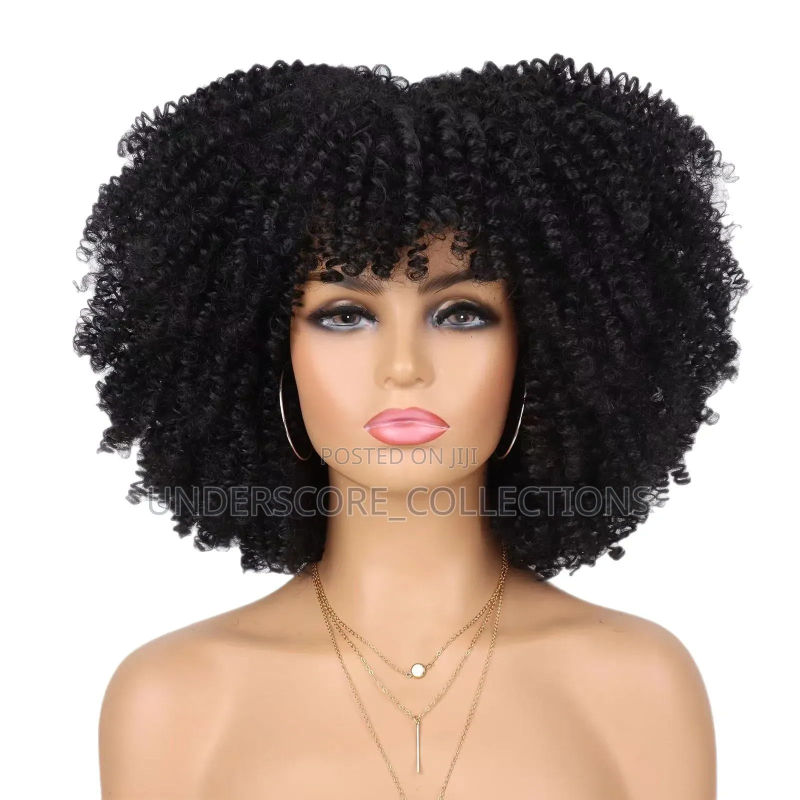 Kinky African Woman Black Wig