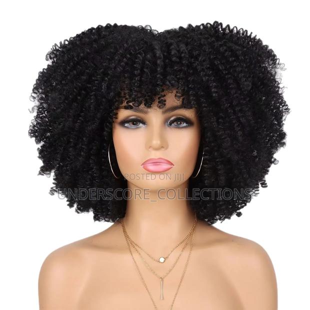 Kinky African Woman Black Wig