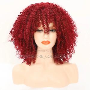 Kinky African Woman Maroon Wig - thumbnail 2