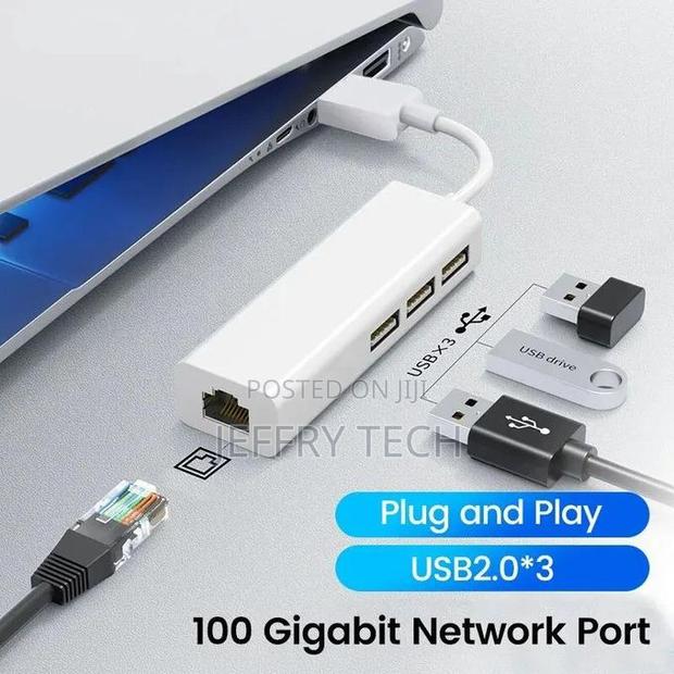 Usb Gigabit Ethernet Lan Rj45 MBPS Network Adapte - thumbnail 3
