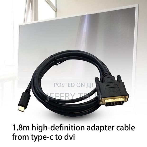 1.8m Portable Usb C to Dvi Cable Usb Type C to Dvi Male C