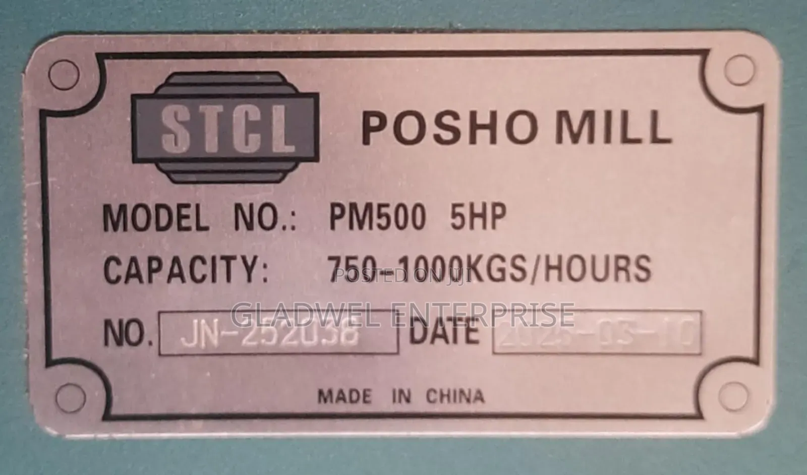 STCL Electric Poshomill With 5hp Motor