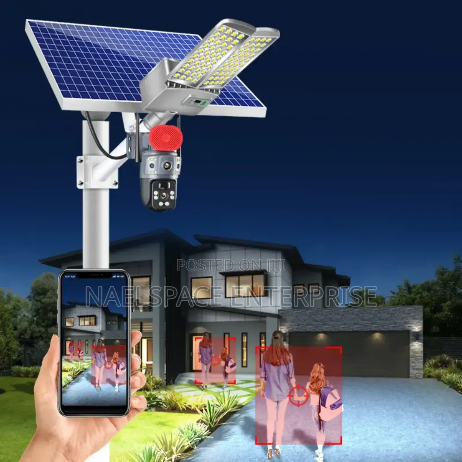Smart 4g Solar-Powered CCTV Security Light. Mortion Sensor