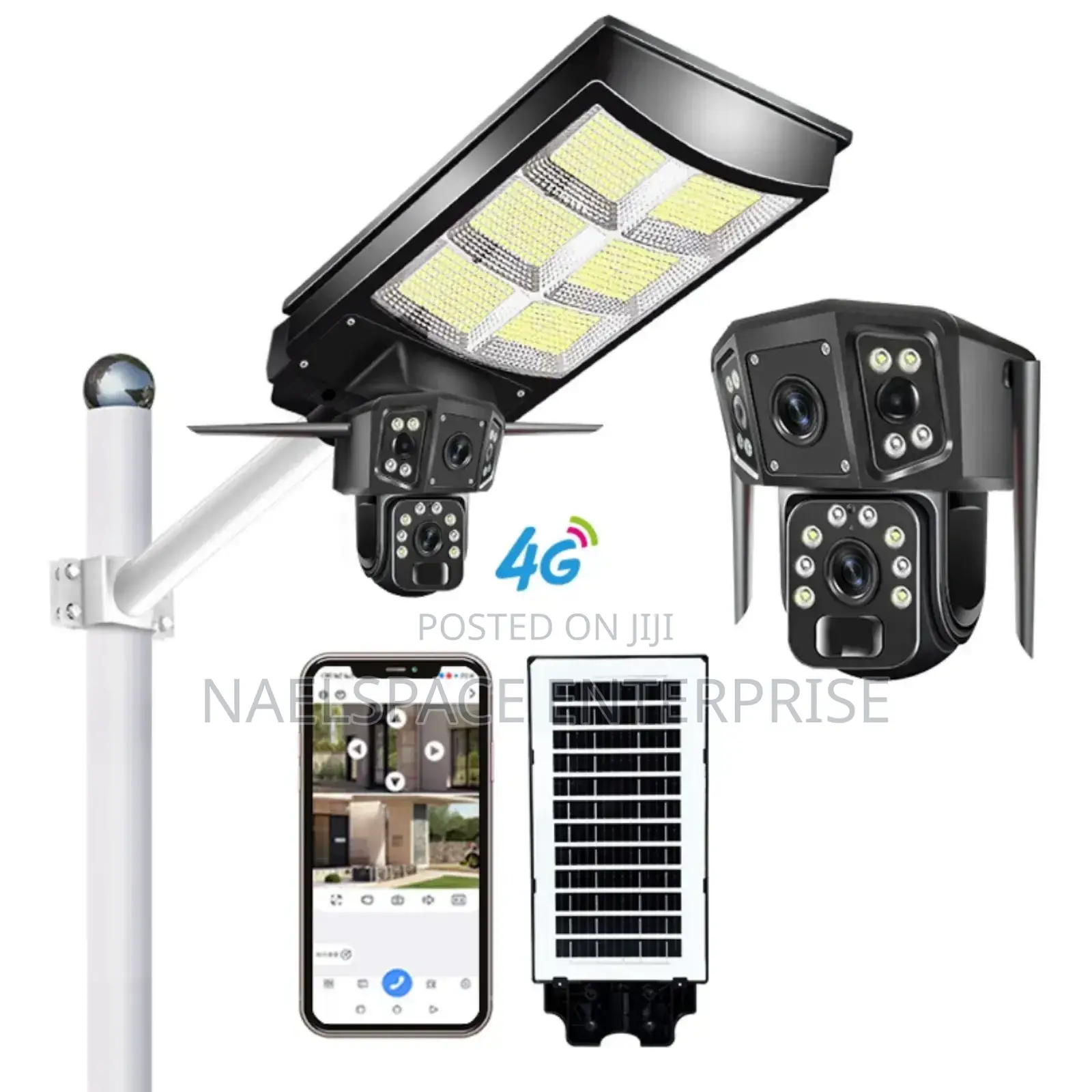 Smart 4g Solar-Powered CCTV Security Light. Mortion Sensor