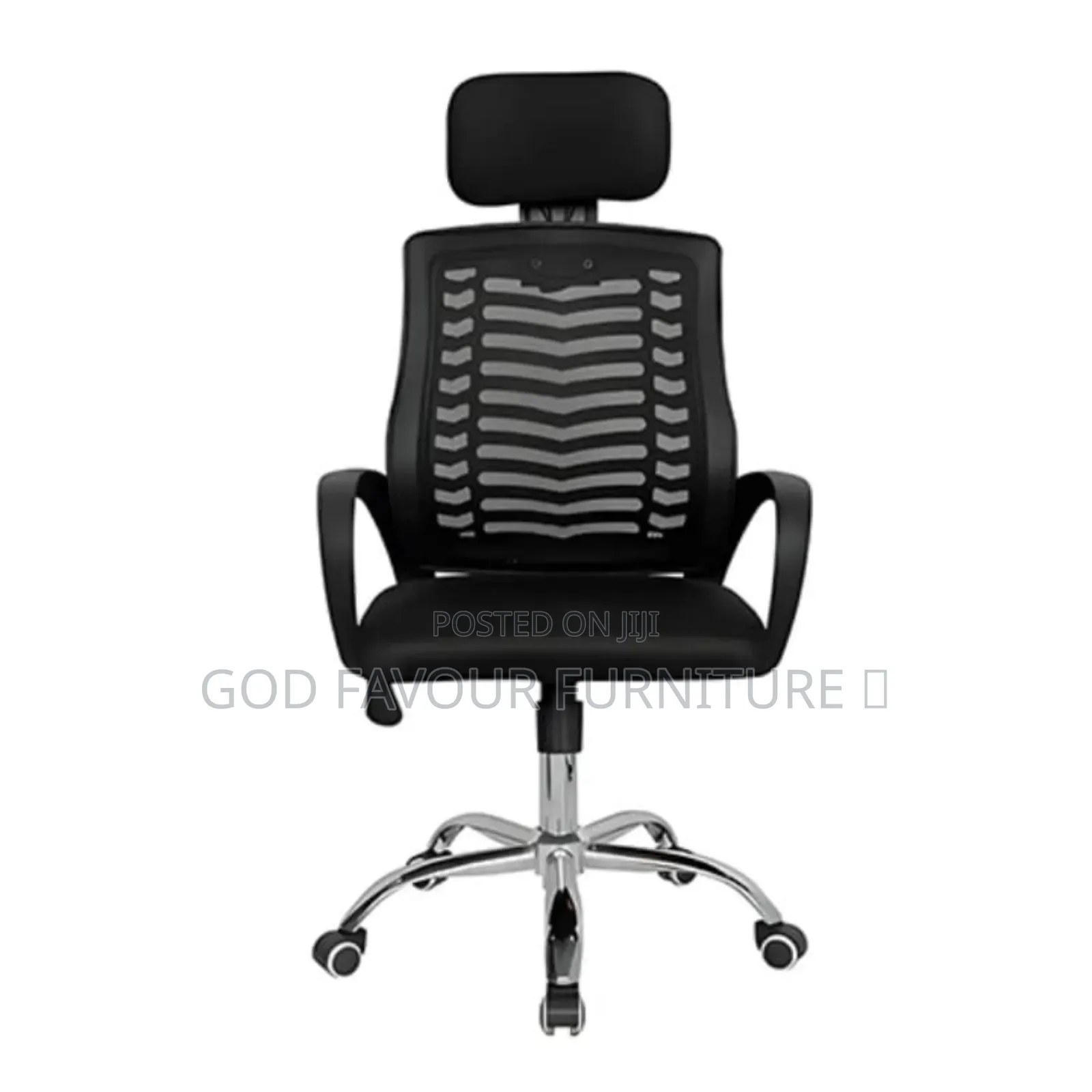 Black Swivel Headrest Office Chair Gf5t