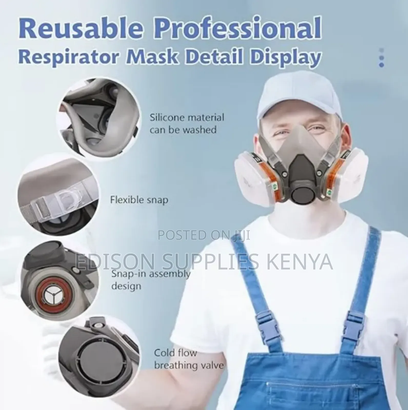 Half Face Mask Chemical Respirator Safety Dust Gas Masks