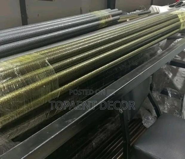 6m Long Antique Gold And Silver Powder Coated Curtain Rod