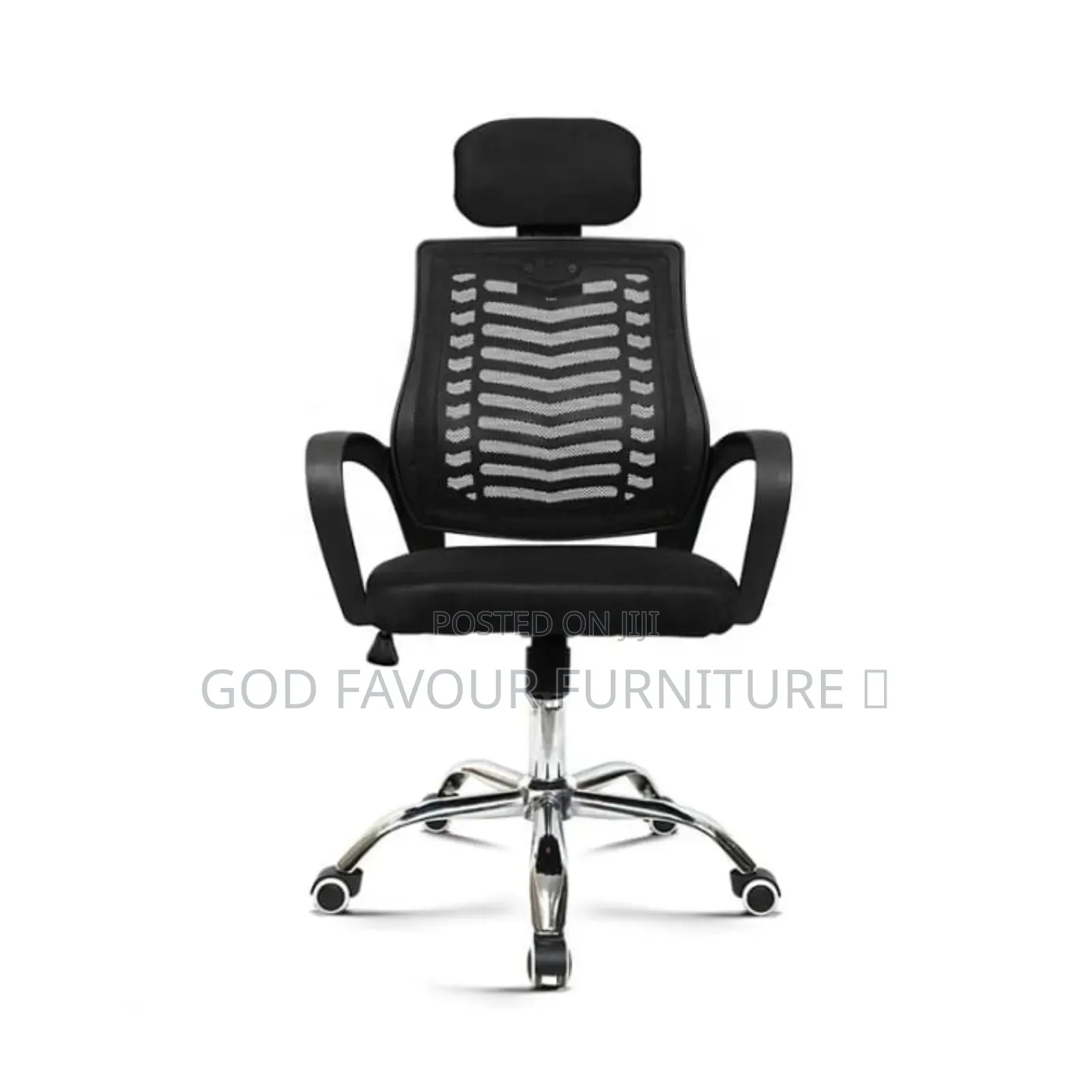 Vintage Black Headrest Office Chair Zq7h