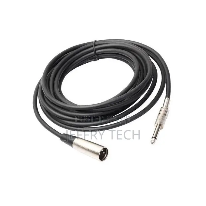 XLR 3pin Male to 6.35mm 14" TRS Male Mono Microphone