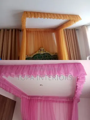 Elegant Custom Made Sheer Mosquito Nets 5x6 Without Rail