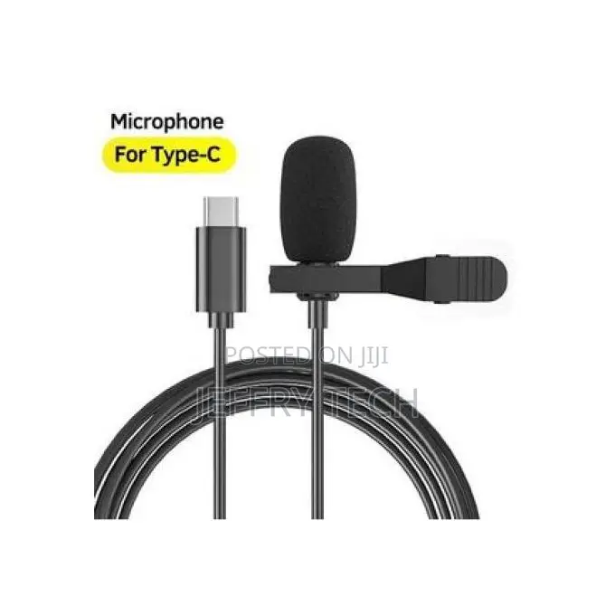 1.5m Mini Condenser Clip-on Lapel Mic Recorder (Type C)