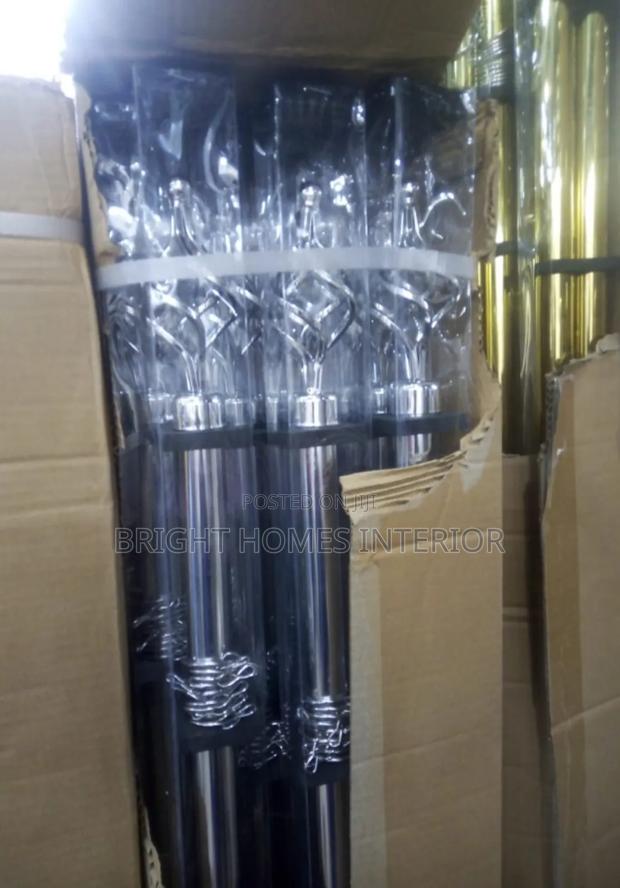 2m Double Silver Curtain Rod Available Curtain and Sheer Rod