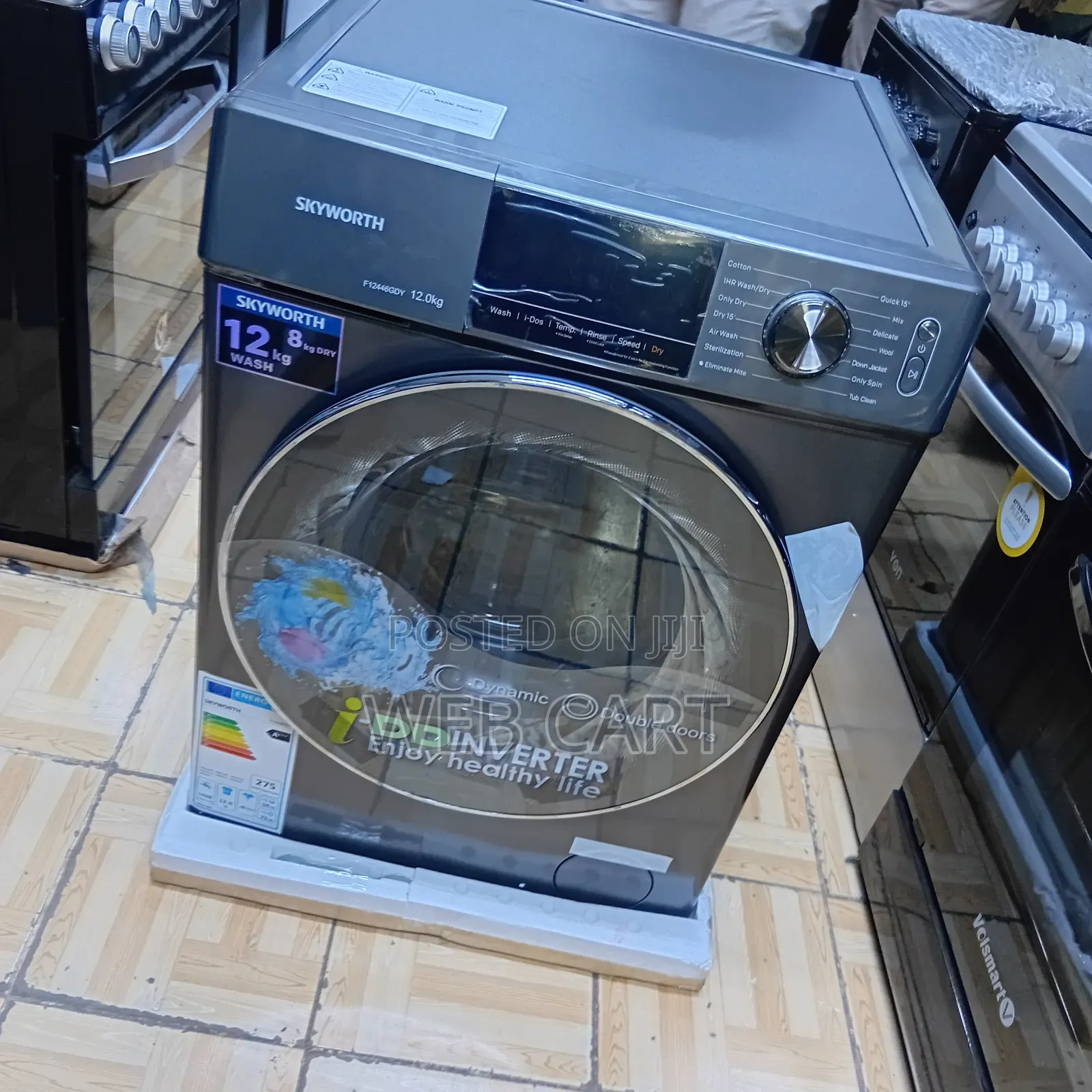 Skyworth 12/8kg Fully Automatic Front Load Washing Machine