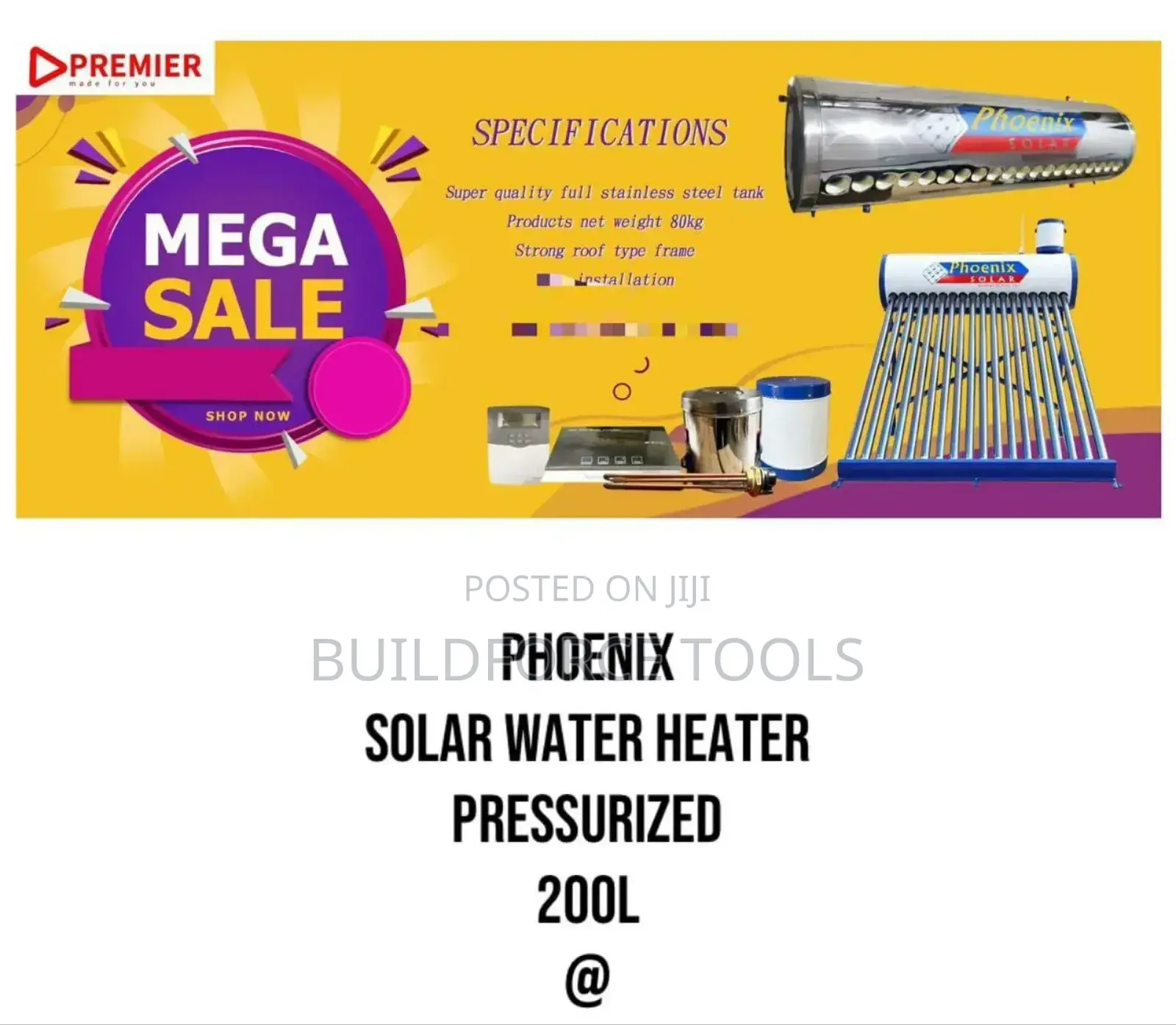 Solar Pressurized Tank Heater