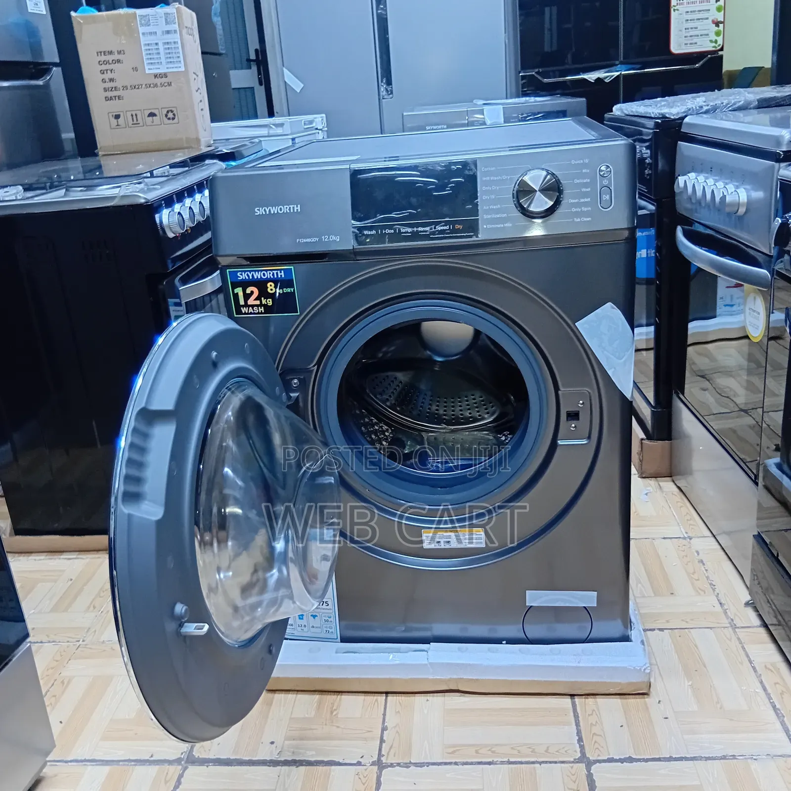 Skyworth 12/8kg Front Load Washing Machine Drying System