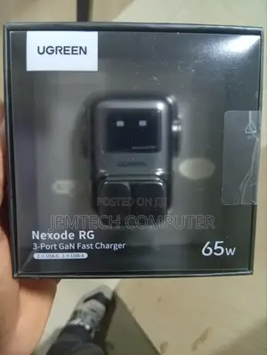 Ugreen Uno Robot 65w 3-port Gan Fast Charger Uk Grey - Cd361