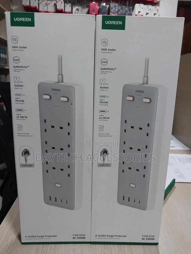 Ugreen 65w 6-Outlet Surge Protector Master Switch Extention - main view
