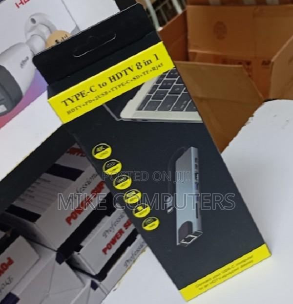 Type C 8 in 1 Hub With Hdmi,Usb 3.0,Sd/Tf Lan
