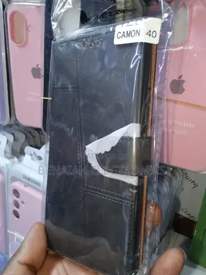 Techno Camon 40 Durable Leather Flip Cover