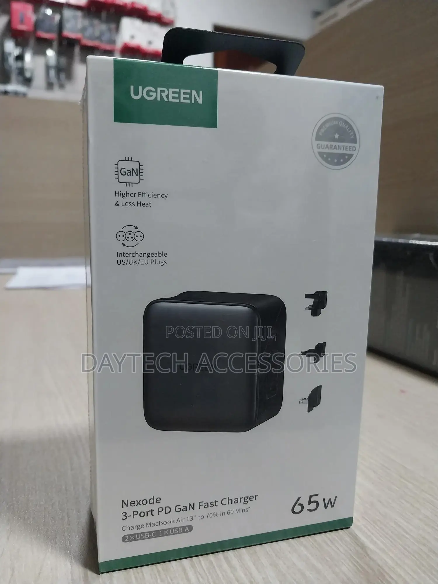 Ugreen 65w Usb C Charger Nexode 3 Port Travel Gan Adapter