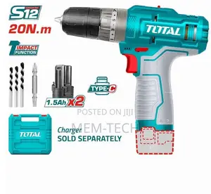 Total Tidli12202 Cordless Impact Drill 12v