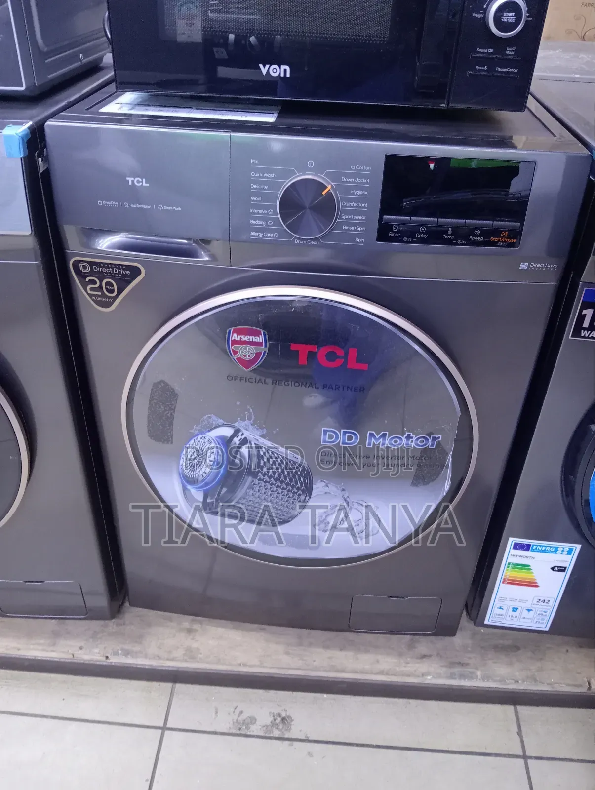 TCL 10kg C7110fg Front Load Washing Machine,Dd Motor