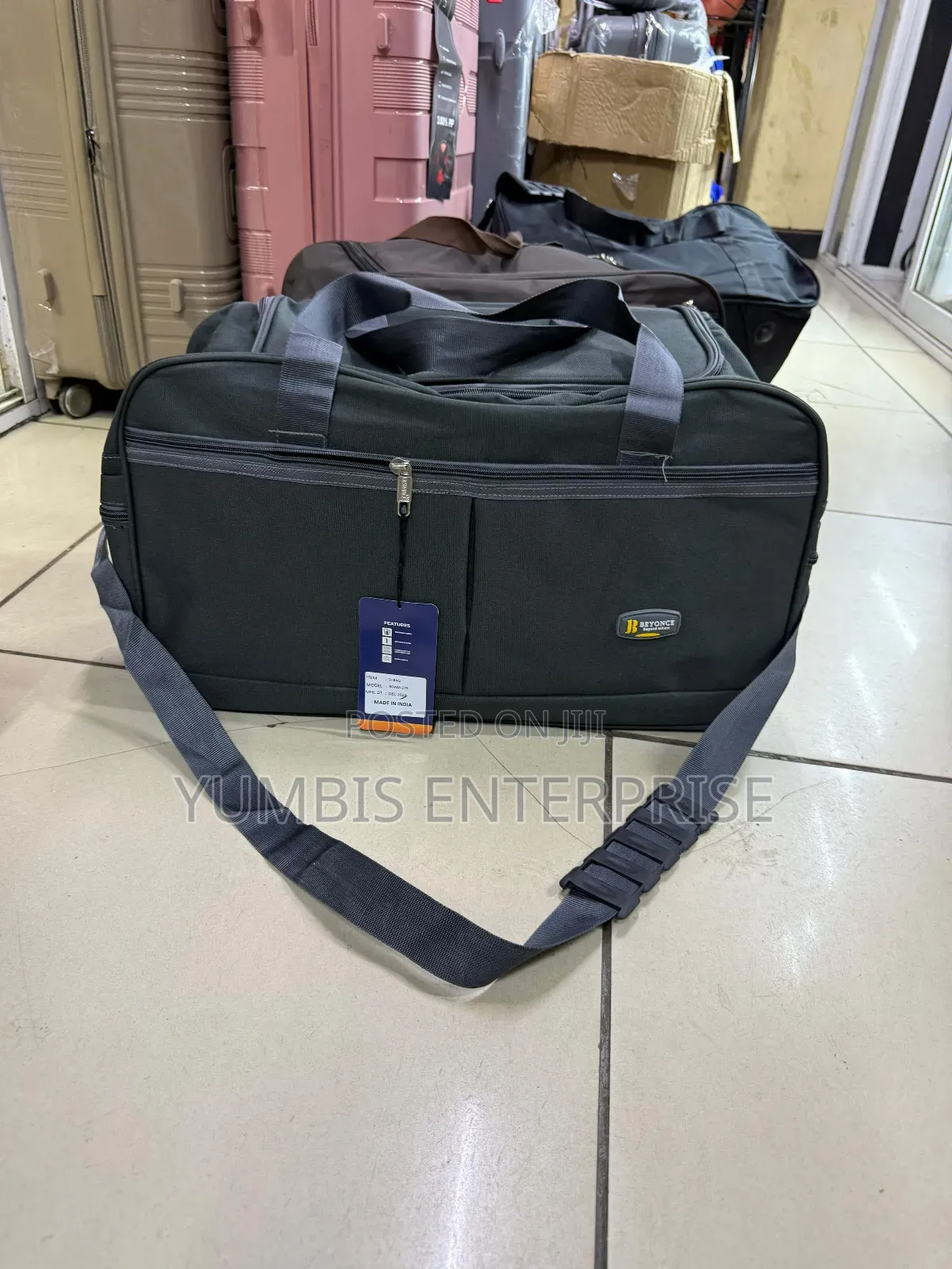 Grey Canvas Quality Duffle Travel Bag in Grey at KSH 1600