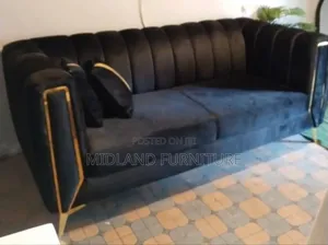 3 Sitter Black Sofa / Black Couch . Pay on Delivery