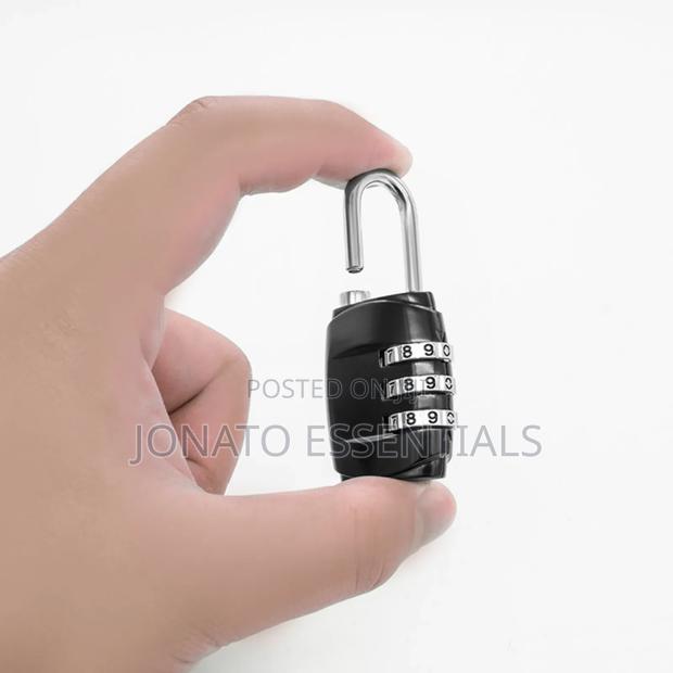3 Digit Combination Padlock for Luggage, Travel, Backpacks - thumbnail 2