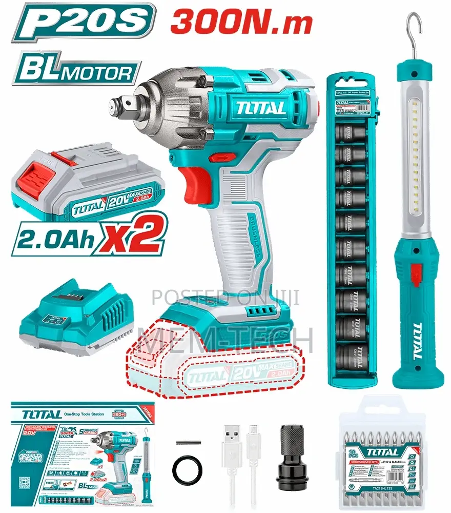 Total Tosli23048 Cordless 2 PCS Combo Kit 400nm