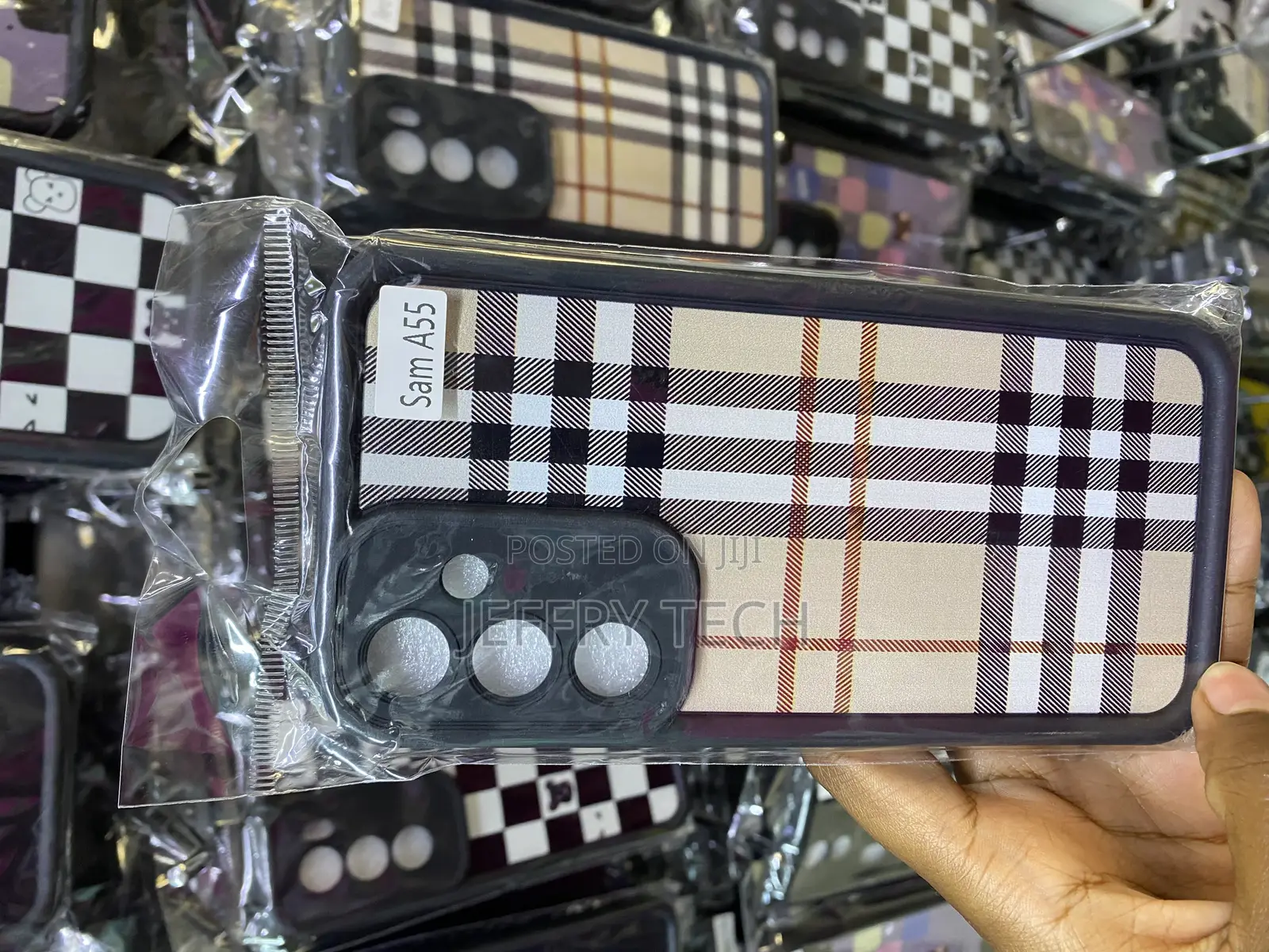 Rw2373 Tartan Pattern Case Cover for Samsung Galaxy A55