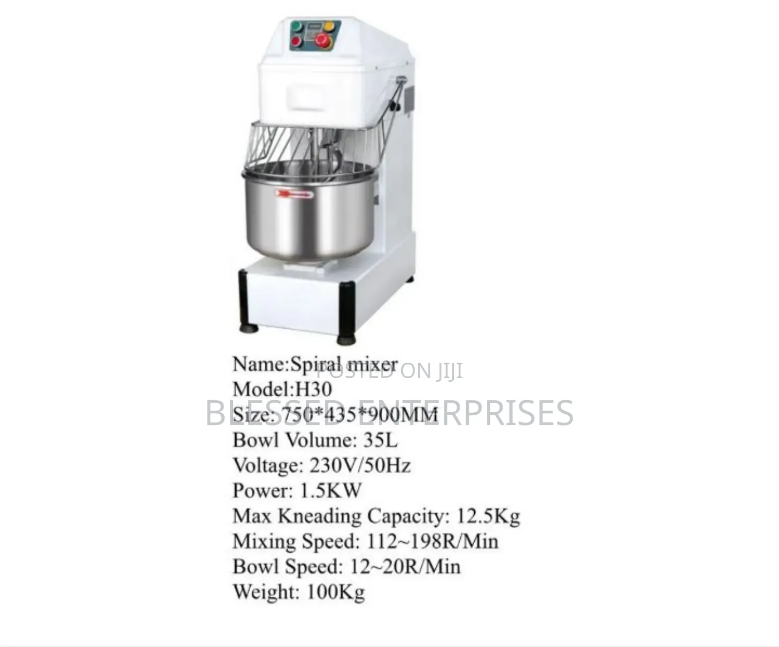 Modern 35l Spiral Mixer Machine