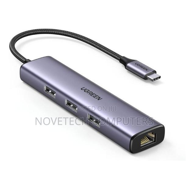 Ugreen Usb-C to 3-Port Usb 3.0 Hub With Ethernet Adapter