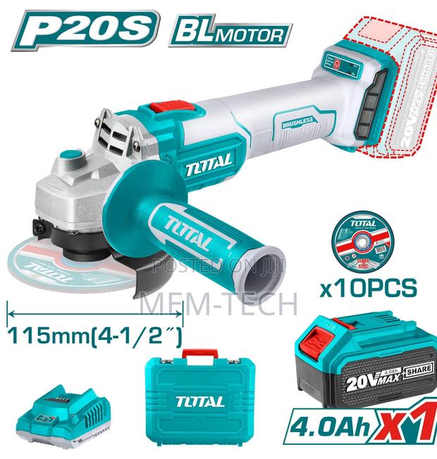 Total Tagli Lithium-Ion Angle Grinder 20v - main view