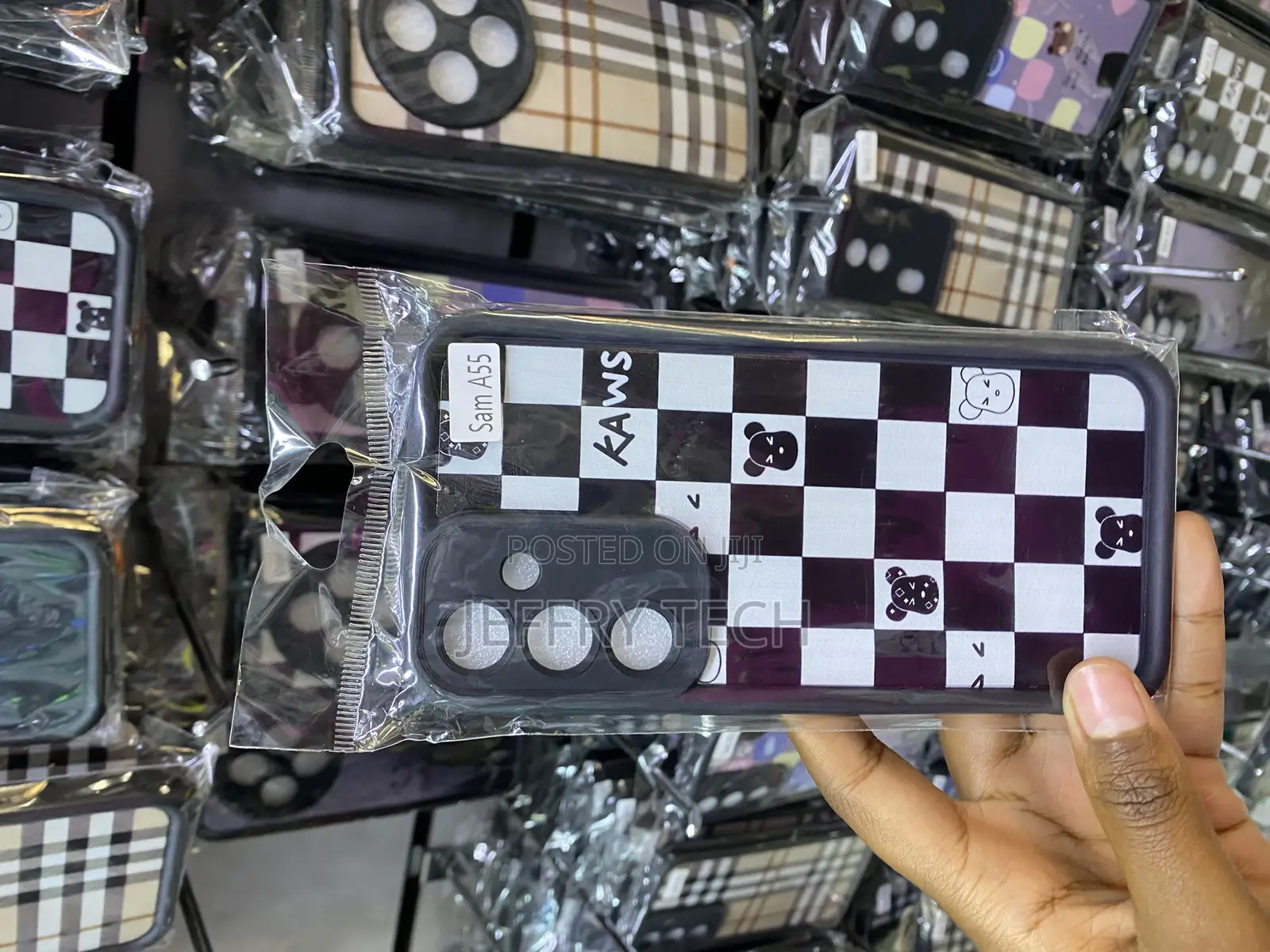 Guayd Classic Checkered Case Compatible With Galaxy A55