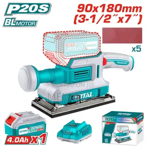 Total Tfsli20311 Cordless Finishing Sander 20v