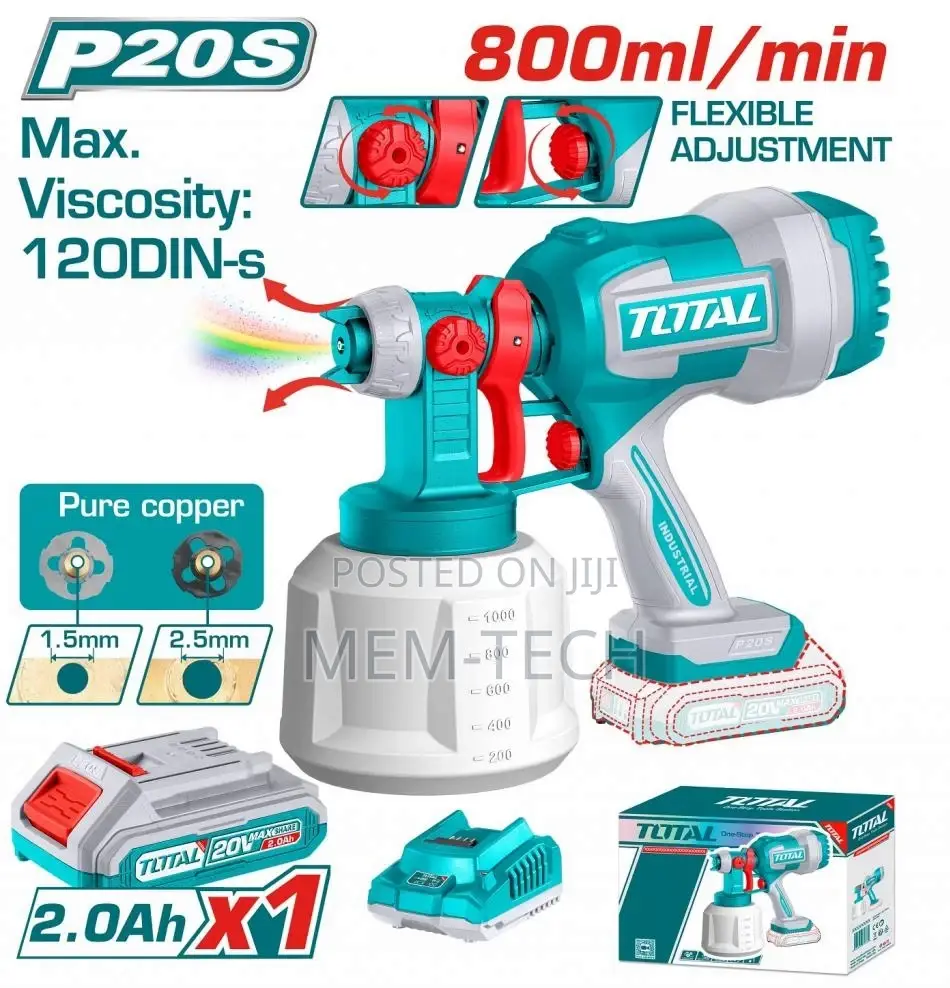 Total Tsgli20042 Cordless Spray Gun 120dins