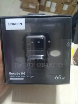 Ugreen Uno Robot 65w 3-port Gan Fast Charger Uk Grey - Cd361
