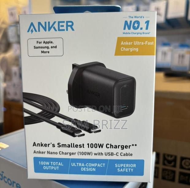 Anker Nano 100w Charger With Usb-C Cable - main view
