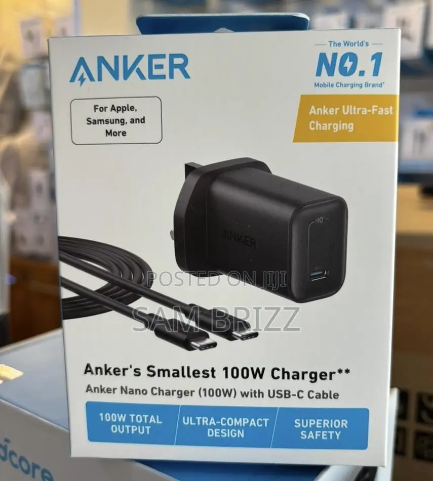 Anker Nano 100w Charger With Usb-C Cable