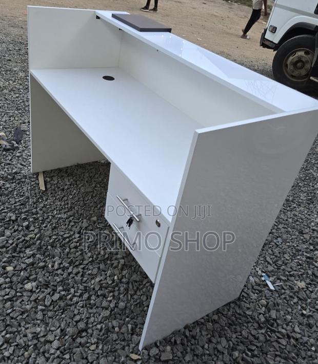 Office Desk; 200cm Neutral Professional Reception Desk - thumbnail 3