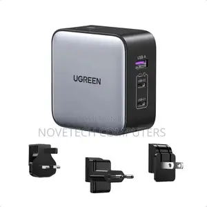 Ugreen 65w 3-Portfast Charger With Uk/Us/Eu Plugs