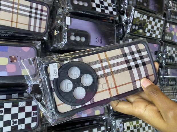 Tartan Green Pattern Cute Case Beige Cover for Redmi 14c - thumbnail 2